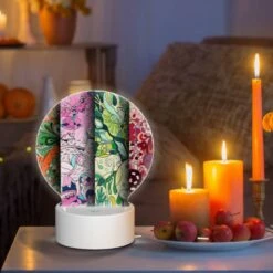 Round Acrylic Night Light, Four Different Colored Designs Of A Face. -Pattern Diy Shop a920e82aa4a4d8234227e4ebe6a9d05a1a2043b5