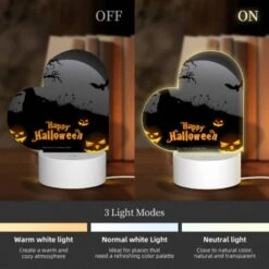 Love Acrylic Night Light, A Halloween Poster With A Tree And Bats. -Pattern Diy Shop abed386b805bbdf993d29b2c49b5891b9e621d4e