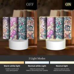Rectangular Acrylic Night Light, Three Colorful Designs Are Displayed On A Wall. -Pattern Diy Shop ac6f679fba37d51b7c6ba803e38f4313e8f54d06