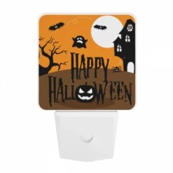 Night Light, A Halloween Poster With A House And Ghosts. -Pattern Diy Shop ac9937fa10c714508acc0b469001ed4fcef8ed5d