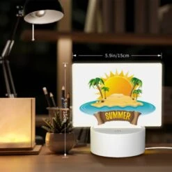 Rectangular Acrylic Night Light, A Sunny Beach With A Palm Tree And A Sandy Shore. 5 Rectangular Acrylic Night Light, A Sunny Beach With A Palm Tree And A Sandy Shore. -Pattern Diy Shop afe10fa1975564a6896741ce118c0233c9150ff1