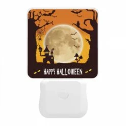 Night Light, A Spooky Halloween Scene With A Full Moon And Bats. -Pattern Diy Shop b1388b03b637e5330491f06378f47f862cb52619