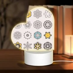 Love Acrylic Night Light, A Collection Of Geometric Shapes