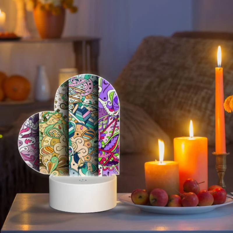 Love Acrylic Night Light, Three colorful and intricate designs are displayed on a row of paper. Love Acrylic Night Light, Three Colorful And Intricate Designs Are Displayed On A Row Of Paper. -Pattern Diy Shop b304f2d784e8d1169329cd33e85a2db1beeb6ba3