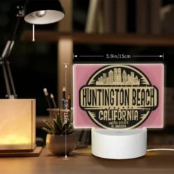 Rectangular Acrylic Night Light, A Sign For Huntington Beach 5 Rectangular Acrylic Night Light, A Sign For Huntington Beach -Pattern Diy Shop b46384ea2612d846ba3f1e620c13a769a7aa2fc0