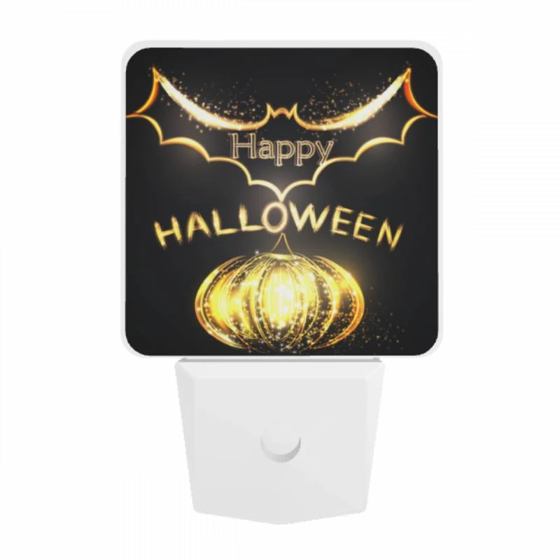 Night Light, A happy Halloween sign with a pumpkin and bats. Night Light, A Happy Halloween Sign With A Pumpkin And Bats. -Pattern Diy Shop b4726696da91555989f3760f2424d416f7fcd4a4