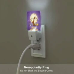 Night Light, A Tree With Halloween Decorations And A Banner That Says "Happy Halloween." 3 Night Light, A Tree With Halloween Decorations And A Banner That Says "Happy Halloween." -Pattern Diy Shop b4da771870449e5bb83bb1d08a669c23f41da172