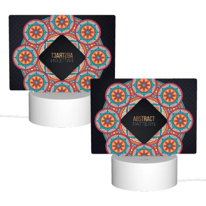 Rectangular Acrylic Night Light, A colorful abstract pattern is displayed in a circle. Rectangular Acrylic Night Light, A Colorful Abstract Pattern Is Displayed In A Circle. -Pattern Diy Shop bb3bff86394839380b036bfb680201f894f9b778