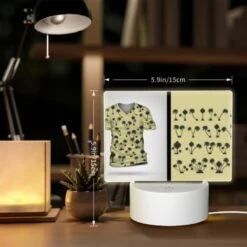 Rectangular Acrylic Night Light, A Yellow Shirt With A Picture Of Palm Trees On It. -Pattern Diy Shop bc2b1b4424ebf7ca769538e2cc78d8e37abbf960