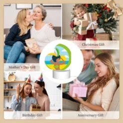 Love Acrylic Night Light, A Woman Wearing A Grass Skirt And A Sun Hat Is Standing On A Beach. -Pattern Diy Shop bf96980932fdd63b0c908be0716eb15c327f6bf3