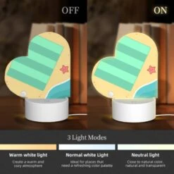 Love Acrylic Night Light, A Cartoon Beach Scene With A Striped Beach Towel 2 Love Acrylic Night Light, A Cartoon Beach Scene With A Striped Beach Towel -Pattern Diy Shop bfd4539942d390f3d9facf57d5e37754e931b091