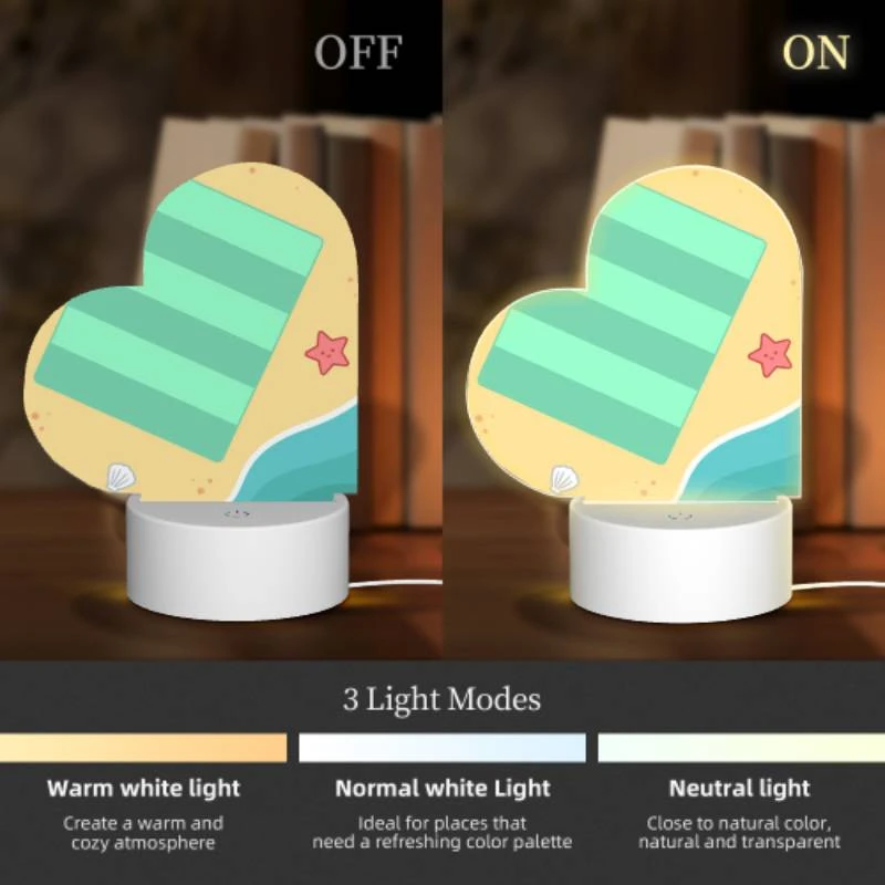 Love Acrylic Night Light, A cartoon beach scene with a striped beach towel Love Acrylic Night Light, A Cartoon Beach Scene With A Striped Beach Towel -Pattern Diy Shop bfd4539942d390f3d9facf57d5e37754e931b091