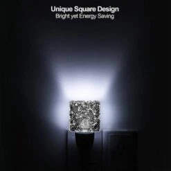 Night Light Set Of 2, A Black And White Image Of A Leafy Plant. -Pattern Diy Shop c22ca86063d338e8f05290d154e11c75bb5b5fe6