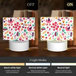 Rectangular Acrylic Night Light, A Colorful Bird With A Flower In Its Mouth. 2 Rectangular Acrylic Night Light, A Colorful Bird With A Flower In Its Mouth. -Pattern Diy Shop c2300b5fd36991a95e1f2f267d4e87c3e5a093a1