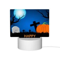 Rectangular Acrylic Night Light, A Halloween Scene With A Moon -Pattern Diy Shop c26d391790a0e6b9b59f211f7ca547690febb442