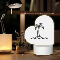 Love Acrylic Night Light, A Black And White Drawing Of A Palm Tree. -Pattern Diy Shop c317fef4875a7bf136d7a96181abdec3fae251a8