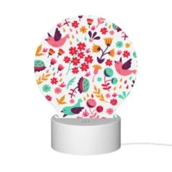 Round Acrylic Night Light, A Colorful Bird With A Flower In Its Mouth. -Pattern Diy Shop c3a17b2bc144885c515005a289676f93c8d1adb0