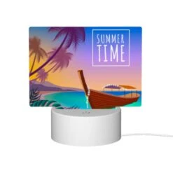 Rectangular Acrylic Night Light, A Boat With Lights On It Is Floating On The Water. -Pattern Diy Shop c778c3826c08e22d219a4eee8b8c2701bbe85e84