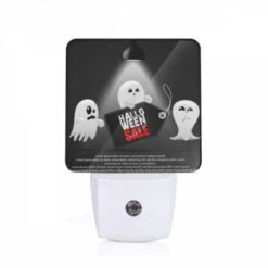 Night Light, A Ghost Holding A Halloween Sale Sign.