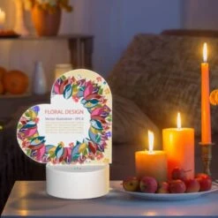 Love Acrylic Night Light, A Colorful Flower Design With A Variety Of Flowers. -Pattern Diy Shop c798b1ab954fe60b407a8f87c579921898acbf1f