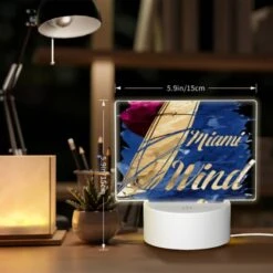 Rectangular Acrylic Night Light, A Painting Of A Sailboat With The Words "Miami Wind Surfing" Written On It. 5 Rectangular Acrylic Night Light, A Painting Of A Sailboat With The Words "Miami Wind Surfing" Written On It. -Pattern Diy Shop c7f918b0fe9ce3b168a6a574a9defbe0f3a1ed2c