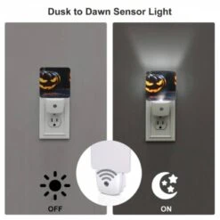 Night Light, Two Pumpkins With Scary Faces On Them. 2 Night Light, Two Pumpkins With Scary Faces On Them. -Pattern Diy Shop ca72316b297a32fb95630215eb62d17c67675f79