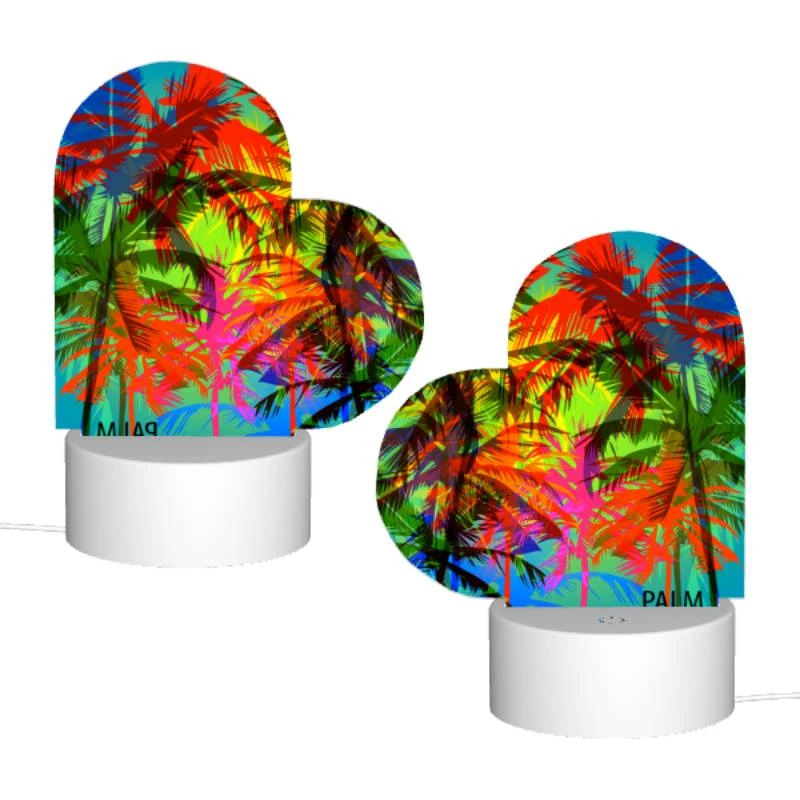 Love Acrylic Night Light, A colorful image of palm trees with a logo that reads "Palm Beach." Love Acrylic Night Light, A Colorful Image Of Palm Trees With A Logo That Reads "Palm Beach." -Pattern Diy Shop cdaf50aa3011c633dc4b440e1d8a7238356693dc