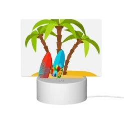 Rectangular Acrylic Night Light, Three Colorful Surfboards Are Placed On A Sandy Beach. -Pattern Diy Shop d04d9b8835c7aae06834edba8776474472b64c8e