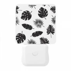 Night Light, A Pattern Of Leaves In Black And White. -Pattern Diy Shop d21eb8a82e5eeb102c41ce7f0c975fcc49bdb05d