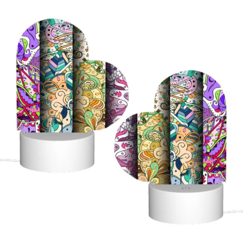 Love Acrylic Night Light, Three colorful and intricate designs are displayed on a row of paper. Love Acrylic Night Light, Three Colorful And Intricate Designs Are Displayed On A Row Of Paper. -Pattern Diy Shop d2a88d814f748747568ca51489481f1e956537cb