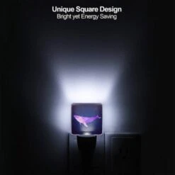 Night Light, A Purple And Pink Whale Is Shown In A Blue Background. -Pattern Diy Shop d45fe9e9e8fc38bdda2ad0b2b128bb6c82bb80e7