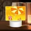 Rectangular Acrylic Night Light, A Sunny Day With A Yellow Umbrella