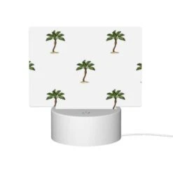 Rectangular Acrylic Night Light, A Pattern Of Palm Trees On A White Background. 9 Rectangular Acrylic Night Light, A Pattern Of Palm Trees On A White Background. -Pattern Diy Shop d9d917fbd39d0f3518e4d6eccc50f7a6a141bacc