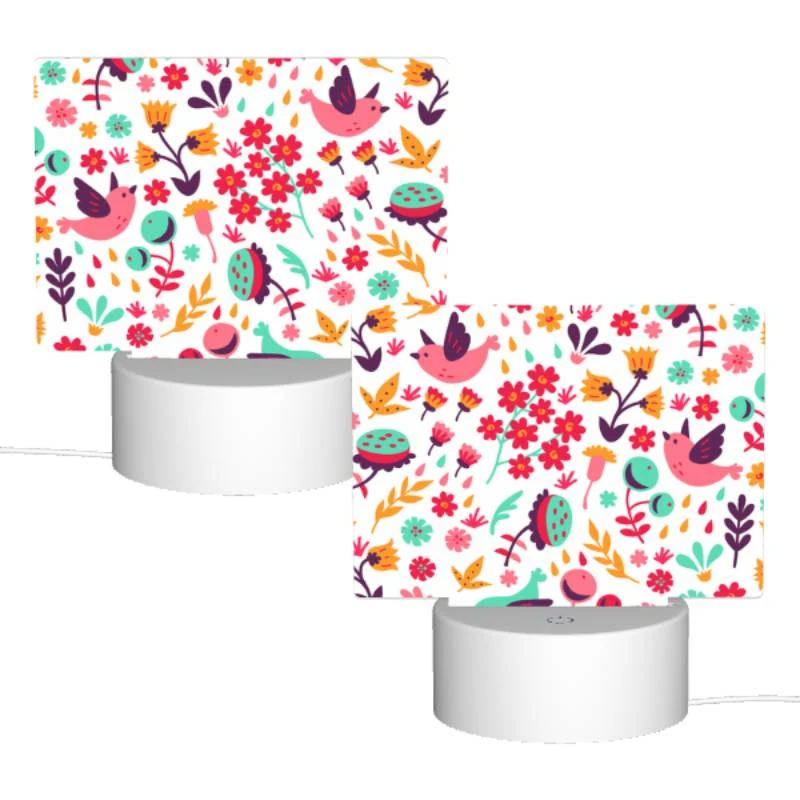 Rectangular Acrylic Night Light, A colorful bird with a flower in its mouth. Rectangular Acrylic Night Light, A Colorful Bird With A Flower In Its Mouth. -Pattern Diy Shop db413ea336aa7986d0b00bd75600d4d616e46498