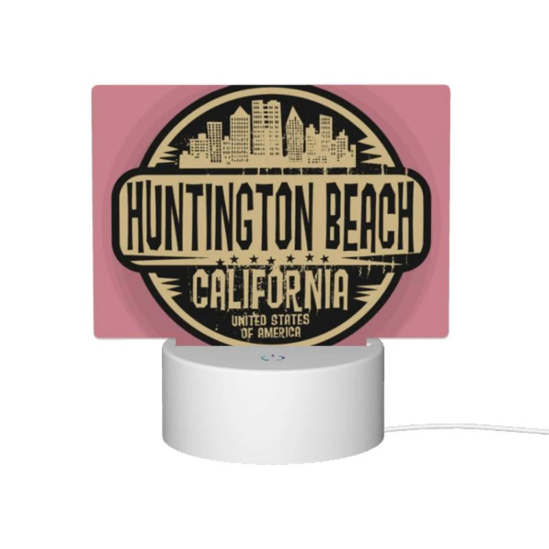 Rectangular Acrylic Night Light, A sign for Huntington Beach Rectangular Acrylic Night Light, A Sign For Huntington Beach -Pattern Diy Shop dc01cfa6f9d60b0dbb422386ea1491edacd4f23f