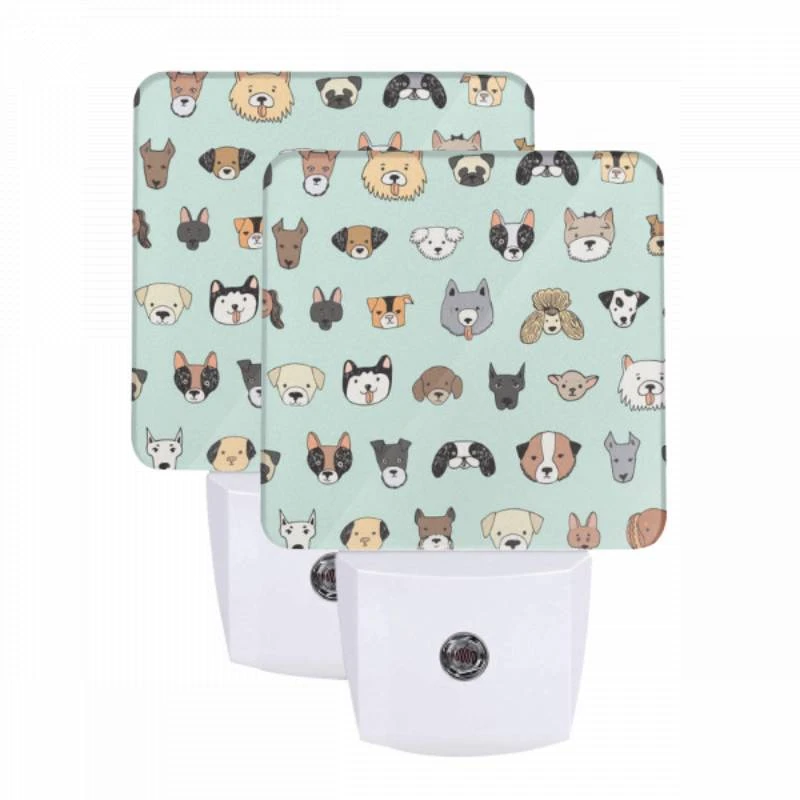 Night Light Set of 2, A collection of different dog breeds. Night Light Set Of 2, A Collection Of Different Dog Breeds. -Pattern Diy Shop e09cd3a412f00d8221f90bbfb66245b8a11f6b17