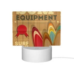Rectangular Acrylic Night Light, A Poster Advertising Surf Equipment. -Pattern Diy Shop e280d0c430d9aa8328203f54e8d01928f25df6d7