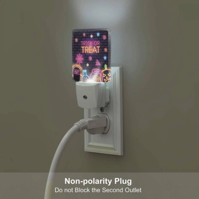 Night Light, A neon sign that says "trick or treat" with a pumpkin and a skull. Night Light, A Neon Sign That Says "trick Or Treat" With A Pumpkin And A Skull. -Pattern Diy Shop e3111ce12183174f37e9812729a2034d7f08976e