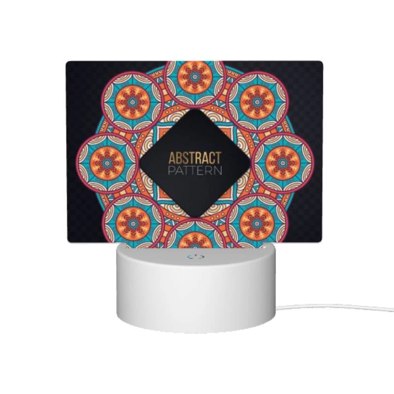 Rectangular Acrylic Night Light, A colorful abstract pattern is displayed in a circle. Rectangular Acrylic Night Light, A Colorful Abstract Pattern Is Displayed In A Circle. -Pattern Diy Shop e3a88bfd5888413128cd19f7cd028d5c7eb5094c