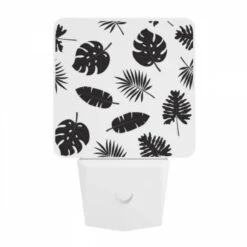 Night Light, A Pattern Of Leaves In Black And White. -Pattern Diy Shop e3b78b3c0ea22a4f0c109d9361693085838af6ed