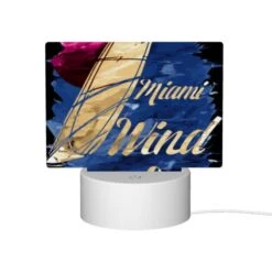 Rectangular Acrylic Night Light, A Painting Of A Sailboat With The Words "Miami Wind Surfing" Written On It. 8 Rectangular Acrylic Night Light, A Painting Of A Sailboat With The Words "Miami Wind Surfing" Written On It. -Pattern Diy Shop e6248a09d4c5ca66efa0c20668b37d502e50e607