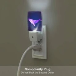 Night Light, A Purple And Pink Whale Is Shown In A Blue Background. -Pattern Diy Shop e74e9a01ecfec1c55847c02b95b39e2be3947085