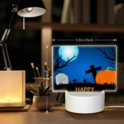 Rectangular Acrylic Night Light, A Halloween Scene With A Moon -Pattern Diy Shop e7ef1a407d531d8bd7a07e54595efbb16997b76c