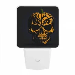 Night Light, A Skull With A Pumpkin On Top. -Pattern Diy Shop e81e44c39b107f94a0b55fc6cb495c067a4bbb0e