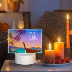 Rectangular Acrylic Night Light, A Boat With Lights On It Is Floating On The Water. -Pattern Diy Shop e847ff831b2bc57ef1532f5aa3e2165fcb289214