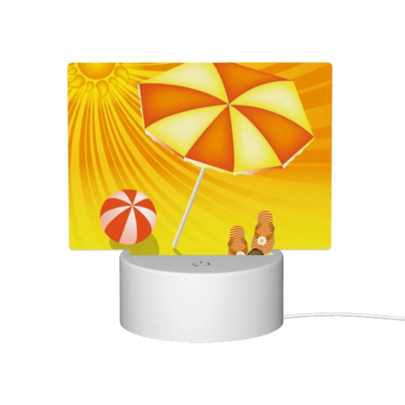 Rectangular Acrylic Night Light, A sunny day with a yellow umbrella Rectangular Acrylic Night Light, A Sunny Day With A Yellow Umbrella -Pattern Diy Shop e899b1e6e1e491cbe6f4d17dbfe6bc161b57a744