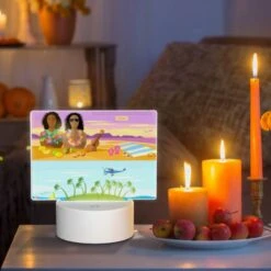 Rectangular Acrylic Night Light, A Colorful Advertisement For Hawaiian Islands. -Pattern Diy Shop ea2039e56e783baf387e5e87e8c3ee4f3b979ed5