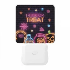 Night Light, A Neon Sign That Says "trick Or Treat" With A Pumpkin And A Skull. 8 Night Light, A Neon Sign That Says "trick Or Treat" With A Pumpkin And A Skull. -Pattern Diy Shop eb0ebde8afa4ee57785f3a2a41e67d0b2fe2ec9e