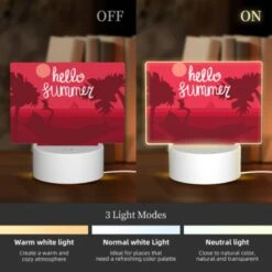 Rectangular Acrylic Night Light, A Cat Is Laying On A Beach Chair 2 Rectangular Acrylic Night Light, A Cat Is Laying On A Beach Chair -Pattern Diy Shop eb126e6637655e2f9f3ad4f7f3e8eecc110e41b0