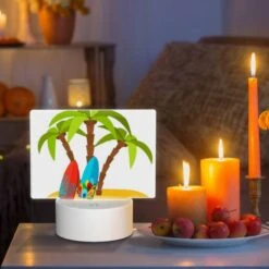 Rectangular Acrylic Night Light, Three Colorful Surfboards Are Placed On A Sandy Beach. -Pattern Diy Shop eb7552d89195fd288d0964c37c124b23380f2245